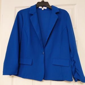 Womens 89th Madison Royal Blue single button blazer